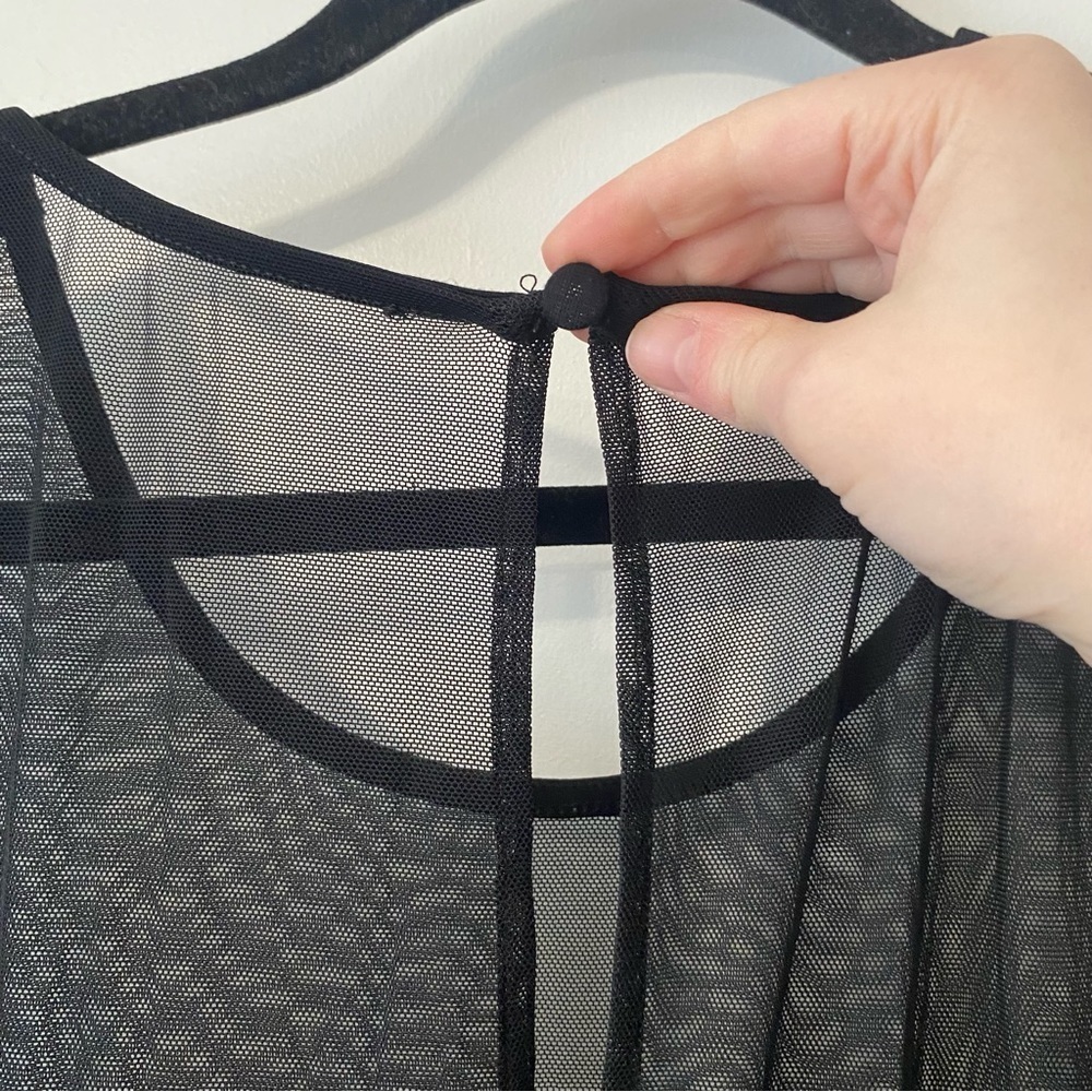 Torrid Black Long Sleeve Mesh Top‎ Dress 6X - Picture 6 of 6